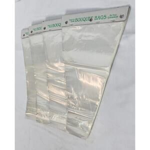 NEW! 400Pieces Transparent Flower Bouquet Bag Plastic Bags